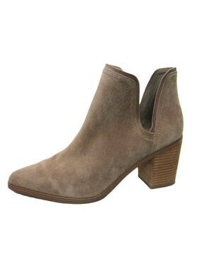 Steve Madden Havannah Womens Size 11 Suede 3" Heeled Booties Ankle Boots Taupe